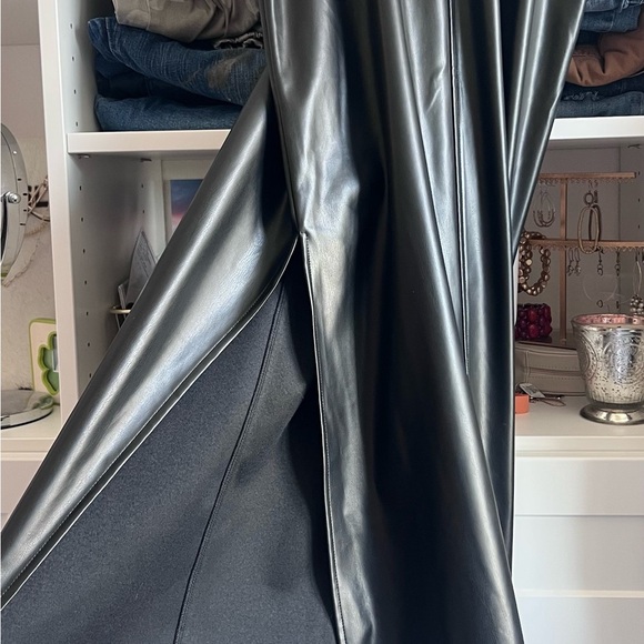 12th Tribe Black Vegan Leather Pencil Skirt - Picture 2 of 5